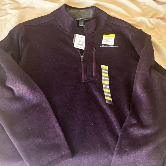 Mens Eddie Bauer Men’s 1/4 Zip Pullover Fleece Sweatshirt Size XL NWT - Picture 1 of 5